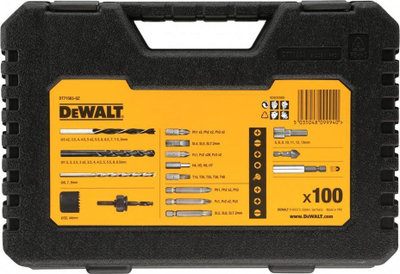 Set majash DeWalt për turielë / kaçavidë, 100 copë (DT71563)