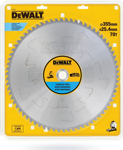 Teh rrethor DeWALT për shumë lloj materialesh, 1 copë, i verdhë