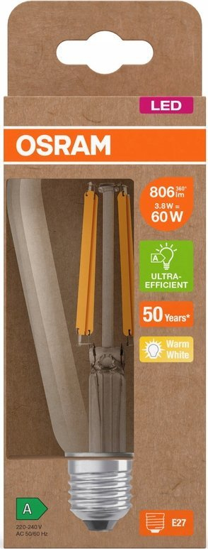 Llampë LED Osram Classic Edison 4099854235634, 3.8W, E27, xham i tejdukshëm