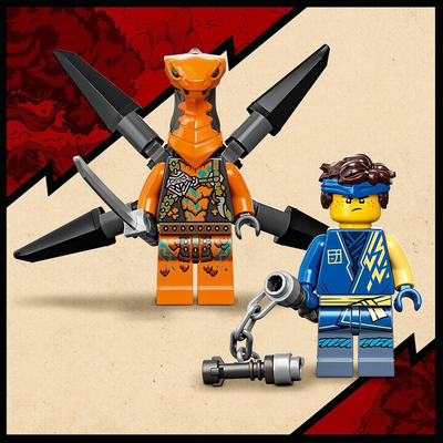 Set lodër LEGO Ninjago 71760 Jay's Stormy Dragon EVO, 140 pjesë