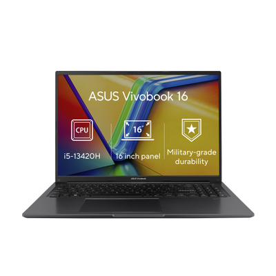 Laptop ASUS Vivobook, 16", WUXGA, Intel Core i5-13420H, 16GB RAM, 512GB SSD, Intel Iris Xe, i zi