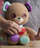 Arush pelushi interaktiv Cobi Orsetto Button Bear 23001, 36cm, për kalamaj 3–5 vjeç, ngjyrë kafe