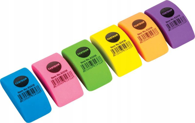 Gomë lapsi Centrum Synthetic Eraser Neon 82436, 22x40x12mm, shumëngjyrëshe neon