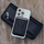Mbajtëse kartash për telefon Hello Case, me bazë stand universale, e zezë