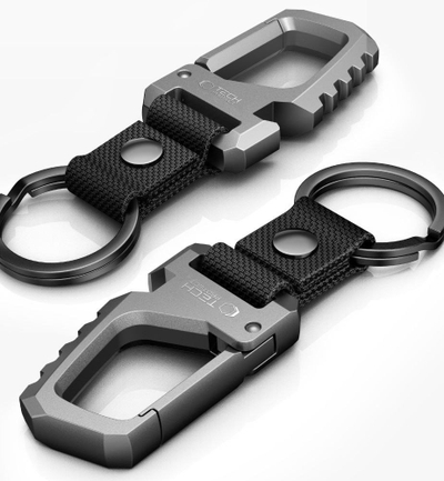 Brelok karabinë Tech-Protect Slidelock, alumin, me hapës shisheje, gunmetal