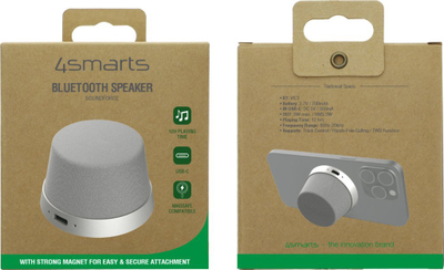 Altoparlant Bluetooth 4smarts SoundForce MagSafe, 5W, IPX6, argjend gri
