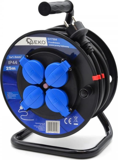 Kabllo elektrik në bobinë Geko G17504, 3x1.5mm², 25m, IP44