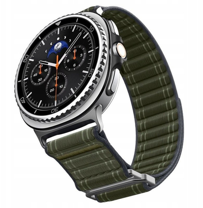 Rrip ore Spigen Fabric Band, për Samsung Galaxy Watch 8 46mm 44mm 40mm, stof, jeshil