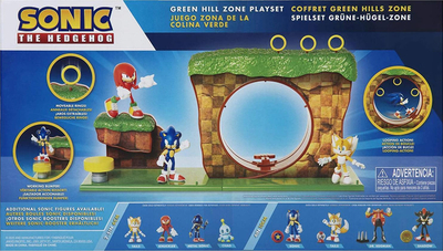 Set loje Sonic the Hedgehog Green Hill Zone JAKKS, figurë 6 cm, 10 pjesë, multikolor