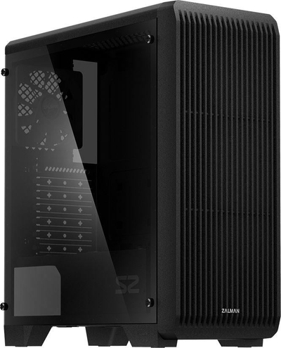 Куќиште за компјутер S2 TG Midi-Tower, црно