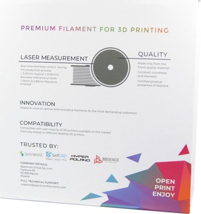 Filament 3D Spectrum Premium PLA, 2.85mm, 1000g, gri