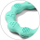 Unazë për dhëmbëzë BabyOno Silicone Teether Ring, silikon, pa BPA, blu