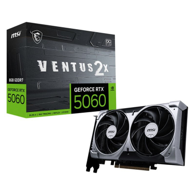 Kartë grafike MSI GeForce RTX 5060 VENTUS 2X OC, 8GB GDDR7, SFF-Ready