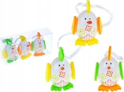 Dekor Pashkë zog që del nga veza, 5.5 cm, set me 3 copë, shumëngjyrësh