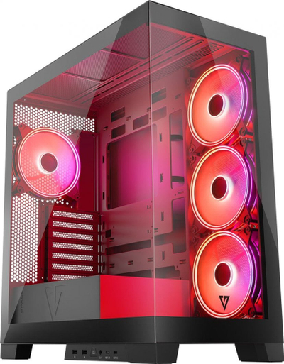 Kuti kompjuteri Modecom Volcano Space Apex ARGB, ATX, 4 ventilatorë 140mm, e zezë
