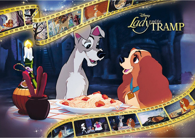 Puzzle Trefl Disney Lady and the Tramp, 1000 pjesë, shumëngjyrësh