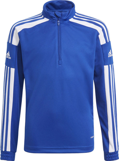 Bluzë sportive për kalamaj Adidas Squadra 21 Jr GP6469, Aeroready, me zinxhir 1/4, blu