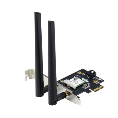 Kартичка за мрежа Asus PCE-AX1800, PCIe, Wi-Fi 6, Bluetooth 5.2, 1775 Mbps, црна