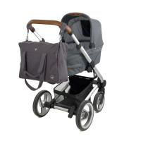 Çantë pelene Lassig Green Label Cotton Essential, pambuk organik, anthracite