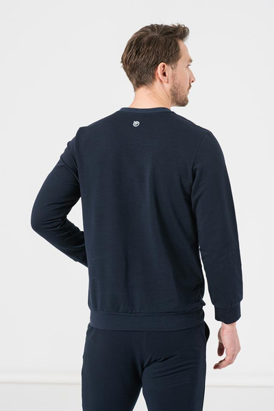 Bluzë sportive për meshkuj Cotton Casual, pambuk, përmasa L, blu e errët