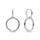 Vathë për femra Pandora Double Hoop Earrings, të argjendtë