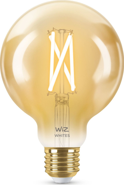 Llambë inteligjente WiZ Filament G95 Amber, 50W, E27, e artë