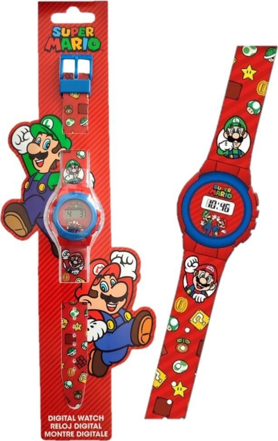 Orë dixhitale fëmijësh Kids Euroswan KE02 ECO Super Mario, ekran dixhital, e kuqe