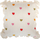 Jastëk dekori Ruffled Cushion With Love Hearts, 40 x 40 cm, pambuk, krem me zemra shumëngjyrëshe