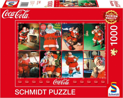 Puzzle Schmidt Coca Cola Santa Claus Happy Holidays, 1000 copa, me ngjyra