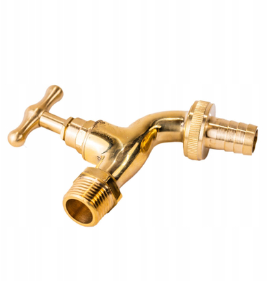 Rubinet kopshti bronzi me adaptor zorre, 3/4", metalik