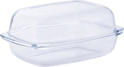 Enë pjekjeje qelqi borosilikat Smooth Rect, 5.5L, 22x34 cm, transparente