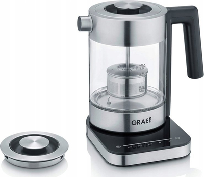 Електричен чајник Graef WK 350 WK350EU, 1.7L, 2200W, сребрен