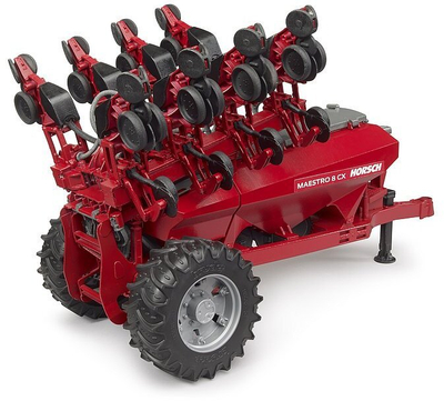 Земјоделска играчка Bruder Horsch Maestro 8CX, размер 1:16, сеалка, црвена