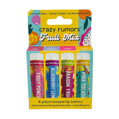 Set për buzë Crazy Rumors Fruit Mix - balsam për buzë 4 x 4.4 ml