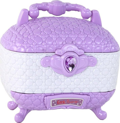Set lodër grimi Leantoys Purple Beauty Suitcase, me valixhe, për kalamaj, vjollcë