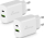 Karikues rrjeti MediaRange MRMA112, 25W, me 2 porta USB A dhe USB C, i bardhë
