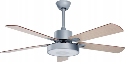 Ventilator tavani me dritë HOBBLE, me telekomandë, 4 fletë, gri e çelët