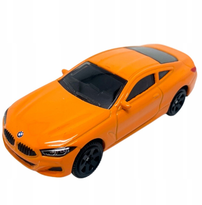 Играчка автомобил МSZ БМВ М850i Купе, размер 1:64, die-cast, портокалова