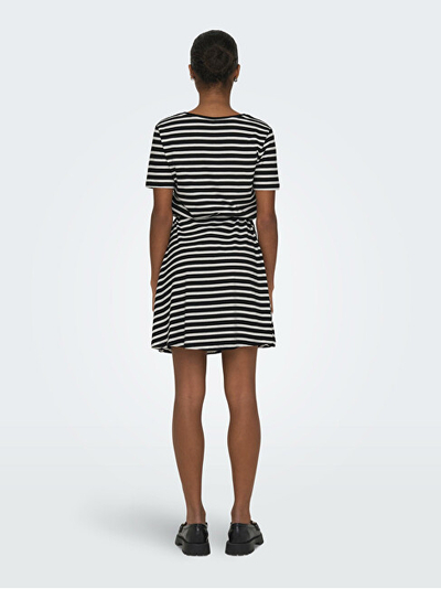 Fustan ONLY ONLMAY Regular Fit, i bardhë/zi