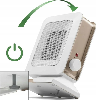 Ngrohës keramik me ventilator Trotec TFC 14 E, portativ, me termostat, i bardhë me ari