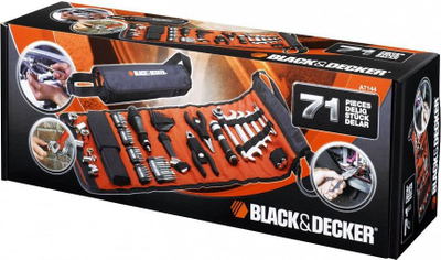 Mjete pune për veturë Black and Decker, 71 pajisje (A7144)