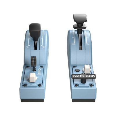Kontrollues fluturimi Thrustmaster TCA Quadrant Add-on Airbus Edition për PC, me leva magnetike, blu