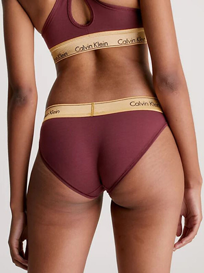 Mbathje për femra Calvin Klein Bikini, të kuqe të errëta