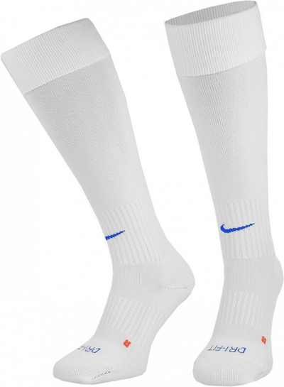 Çorape sport Nike Classic II Cush Over the Calf SX5728 101, të gjata, Dri FIT, të bardha me blu