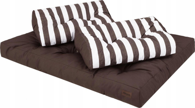 Jastëkë për mobilje palete HobbyGarden LEO, set 120x80cm, 2 mbështetëse, gri