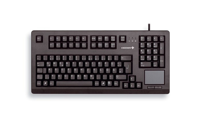 Тастатура Cherry G80 11900LUMEU 2, компактна со тачпад, USB, црна