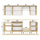 Kuzhinë modulare HM KITCHEN COMBO MDF, 250cm, plan pune HPL mermer bezhë, gri e errët