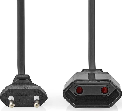 Kabllo zgjatuese Nedis Euro, 2 m, 250V 2.5A, e zezë