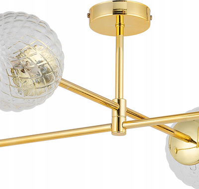 Llambë tavani Cadix Gold 4607, 4 drita, G9, ngjyrë ari