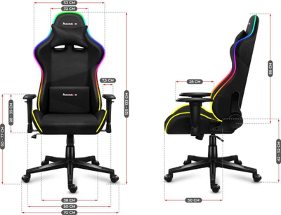 Karrige gaming Huzaro Force 6.2 Mesh, RGB LED, lekure eco PU, e zeze